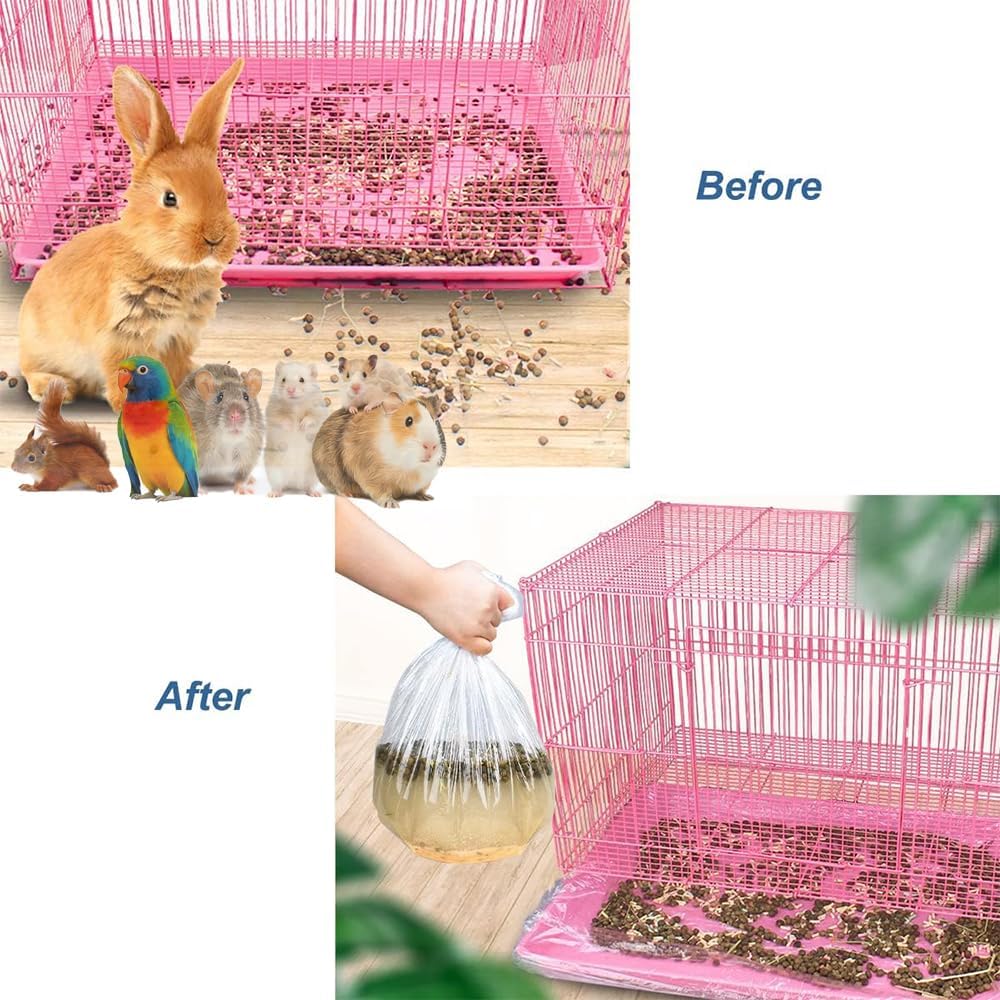 Transparent leak-proof plastic film for small animal cage trays