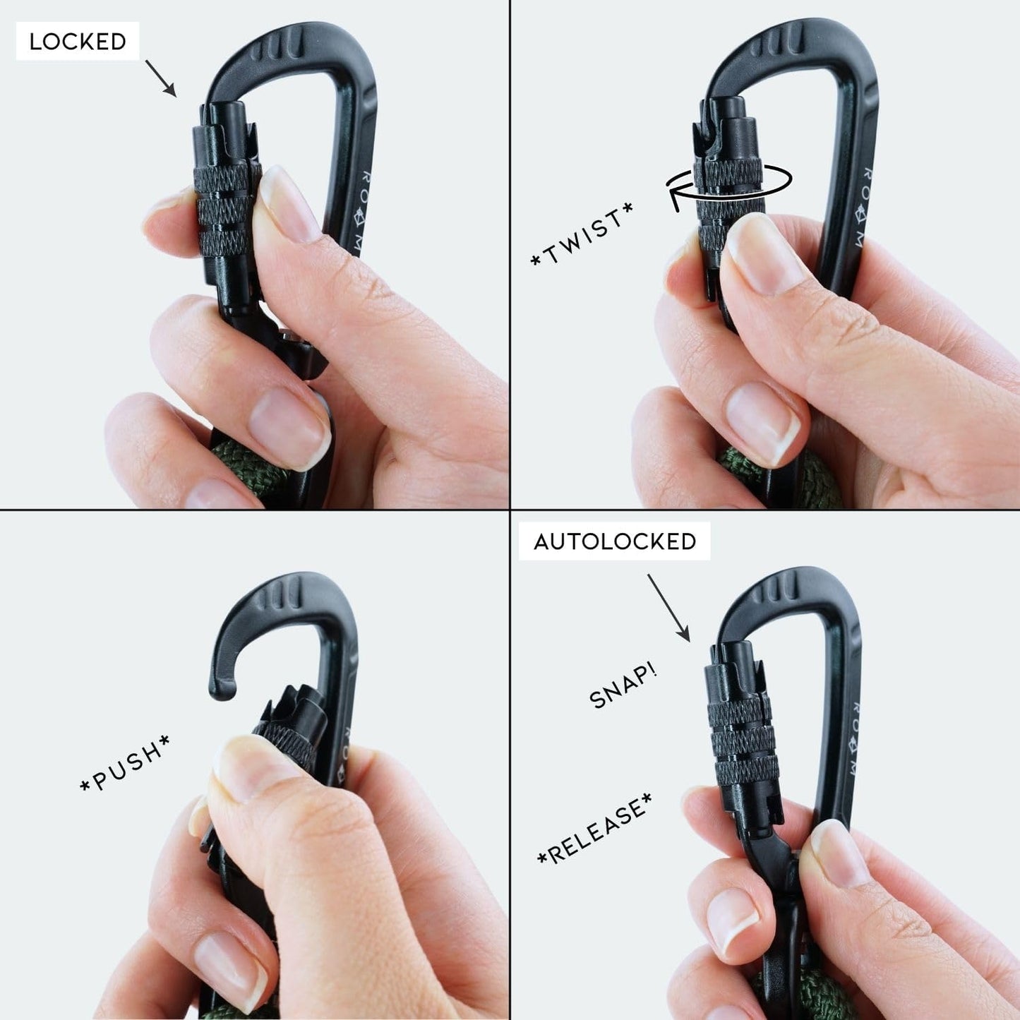 Rustproof black metal hardware details on Made To Roam 6 feet leash