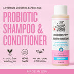 Skout's Honor 2 in 1 puppy shampoo and conditioner with probiotic formula for sensitive pet skin