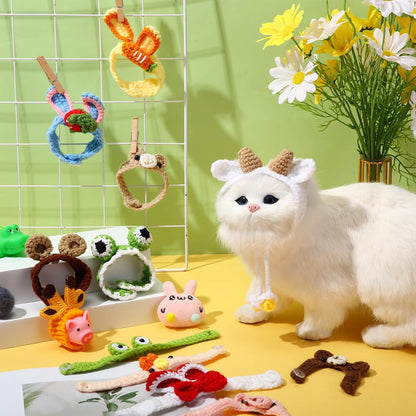 Assorted pack of twelve MiniInflat cartoon pet headwear pieces ideal for small animal photography props.