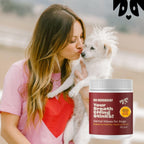 Vet approved dog plaque and tartar cleaning wipes container