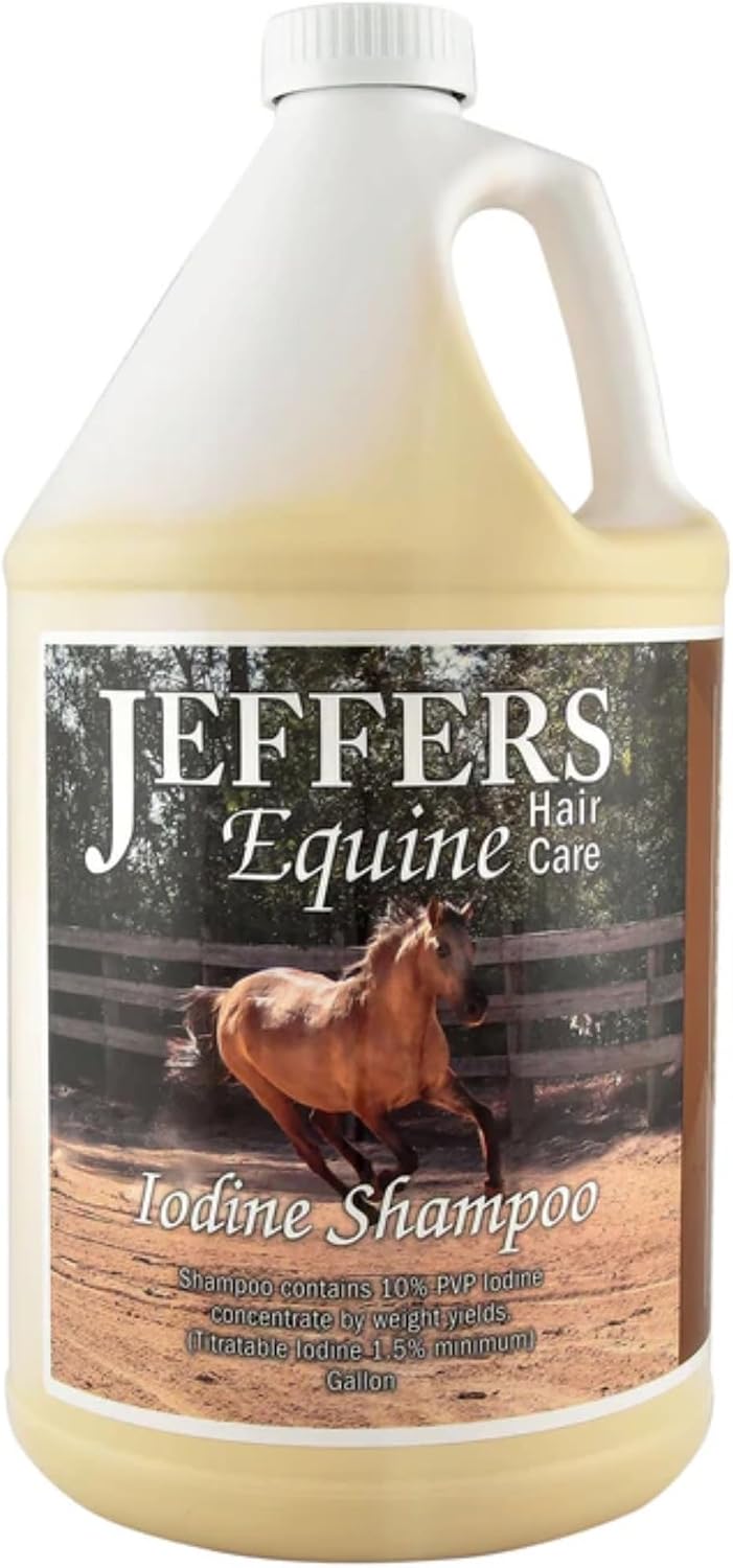 Detailed product texture view of Jeffers Equine Antibacterial and Antifungal shampoo