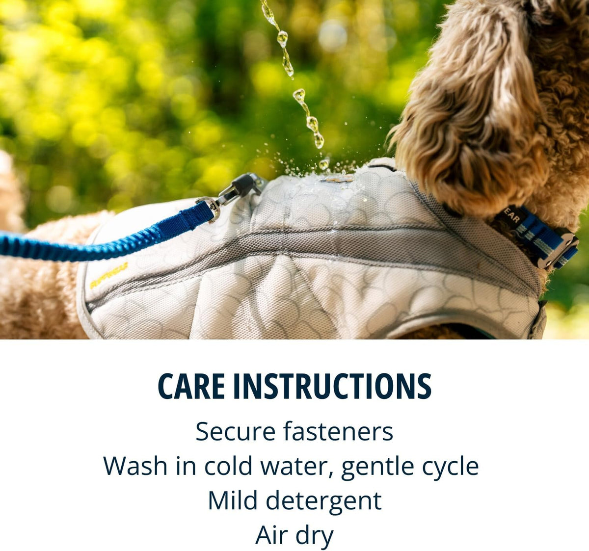 Graphite Gray protective dog cooling jacket for active outdoor pets