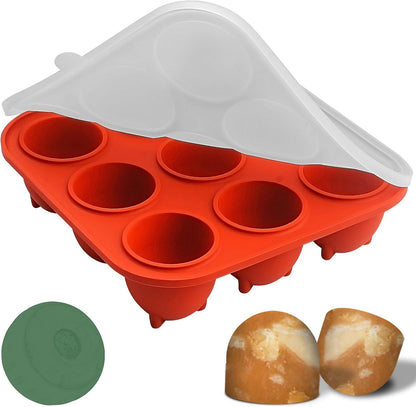 9-Cavity Silicone Frozen Dog Treat Mold with Lid for Woof Pupsicle & Power Chewer Pupsicle XL 75 lbs and Up, Reusable Frozen Dog Treat Tray Mold for Pupsicle Toy - Image 13
