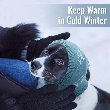 Nanaki calming hoodie used as a warm scarf for dogs outdoors