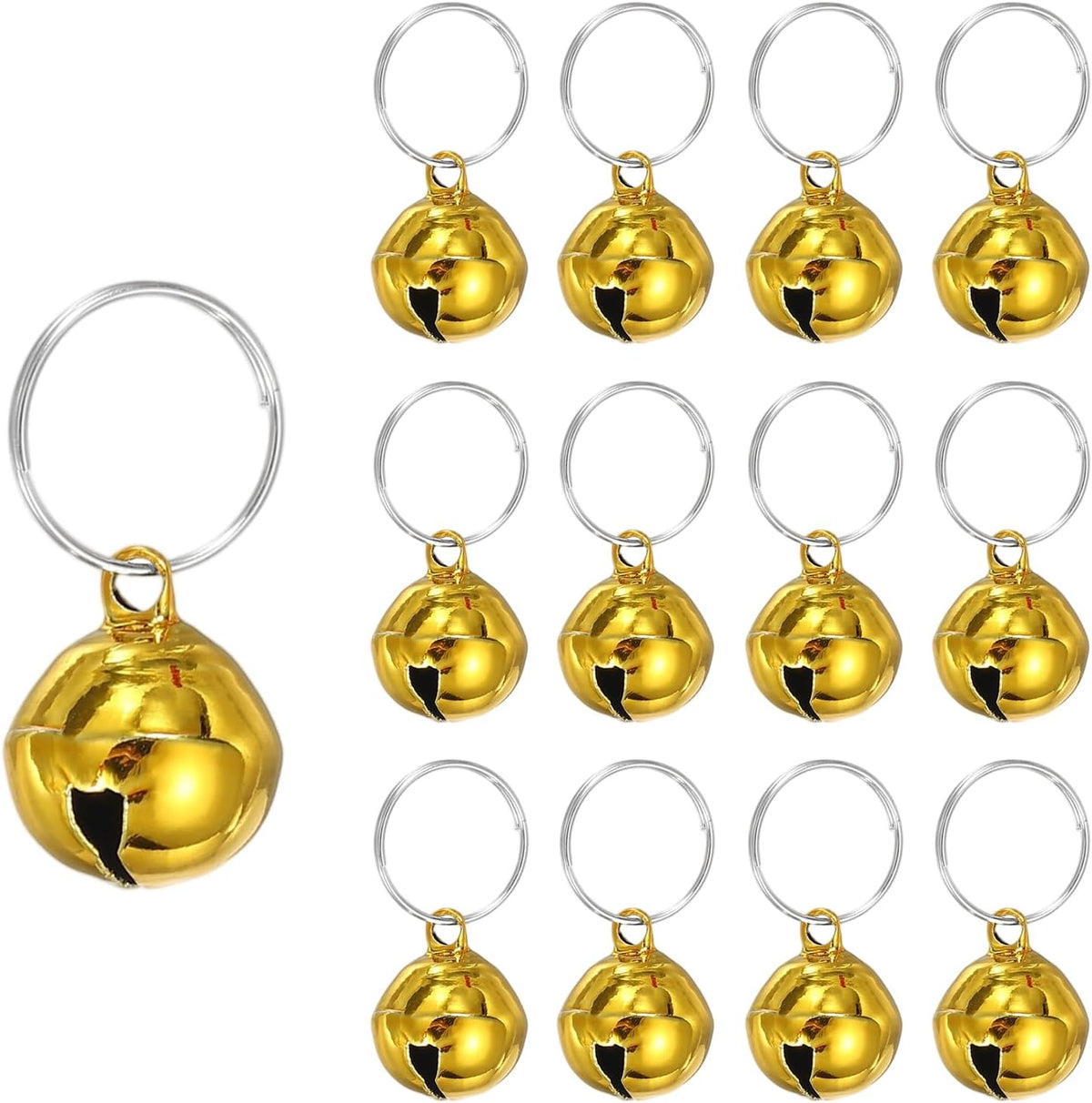PATIKIL 12 PCS Dog Bell, Mini Cat Bell Small Pet Collar Bells Keychain Cute Bulk Metal Loud Jingle for Dog Collar Charm Pendant Necklace DIY Crafts Christmas Tree Decorations - Image 9