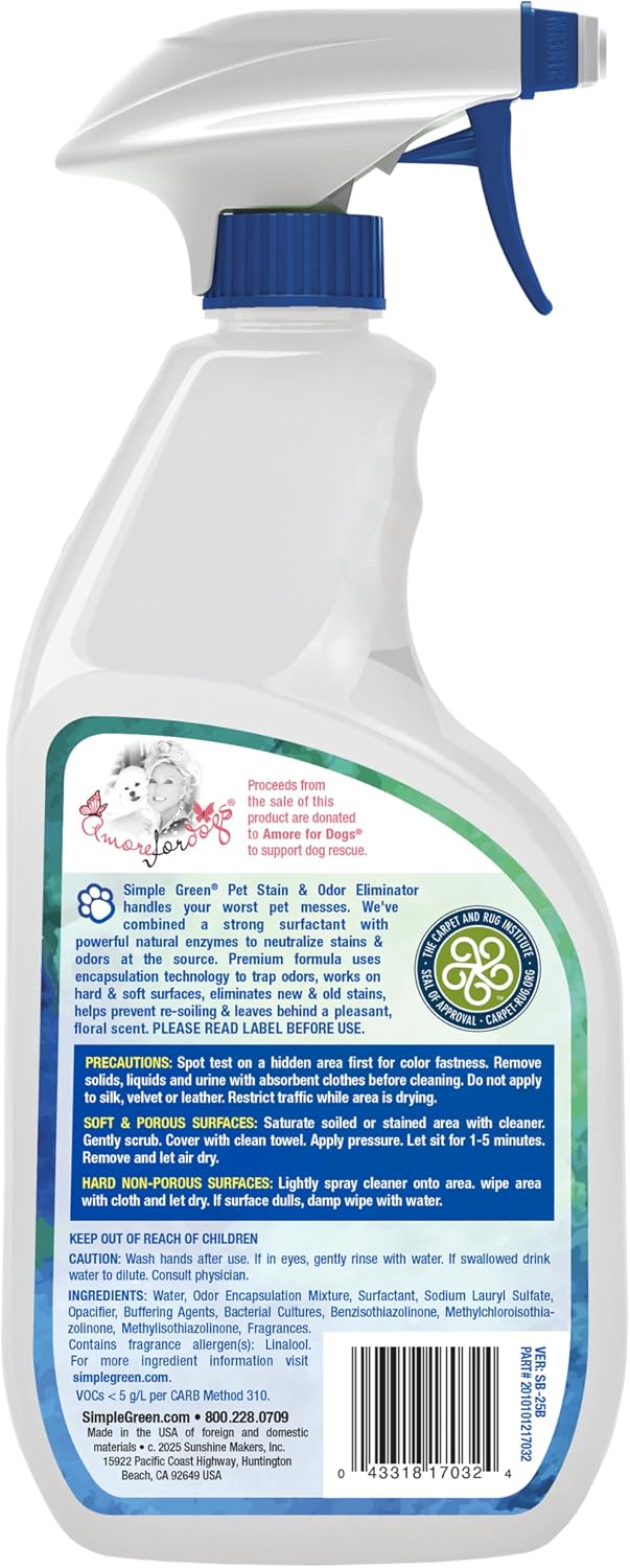 Simple Green pet stain cleaner sprayer nozzle detail
