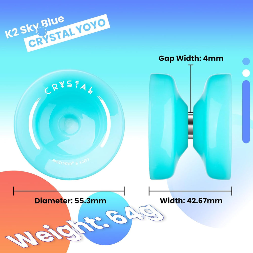 MAGICYOYO K2 crystal yoyo package kit with six colorful replacement strings