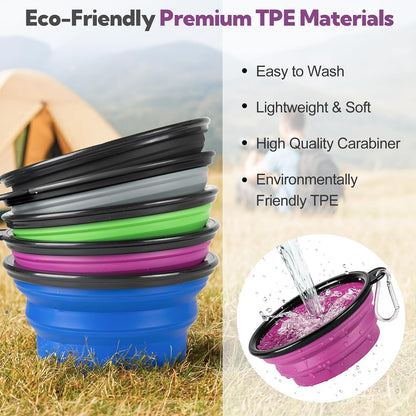 Hoscape leakproof pet travel dish holding fresh water for outdoor walk