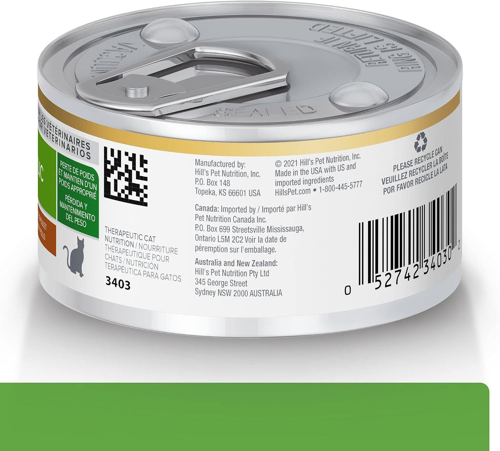 Hill's Prescription Diet 24 pack canned wet cat food display