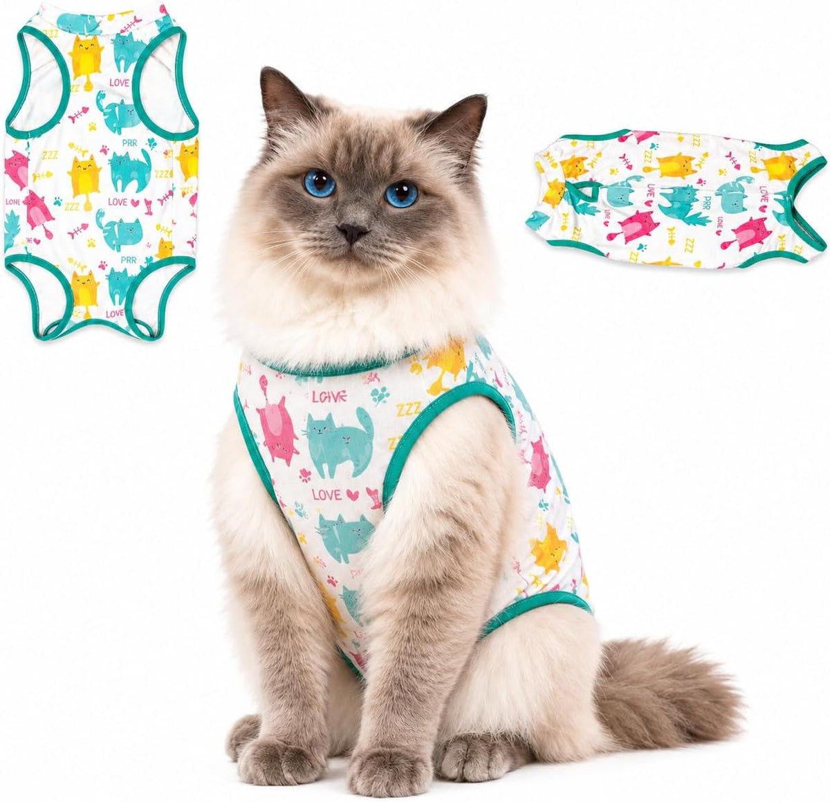 Chloe Victoria Pets cat recovery suit front view