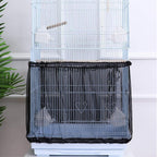 AIMICOCA seed catcher applied to a square metal parrot cage.