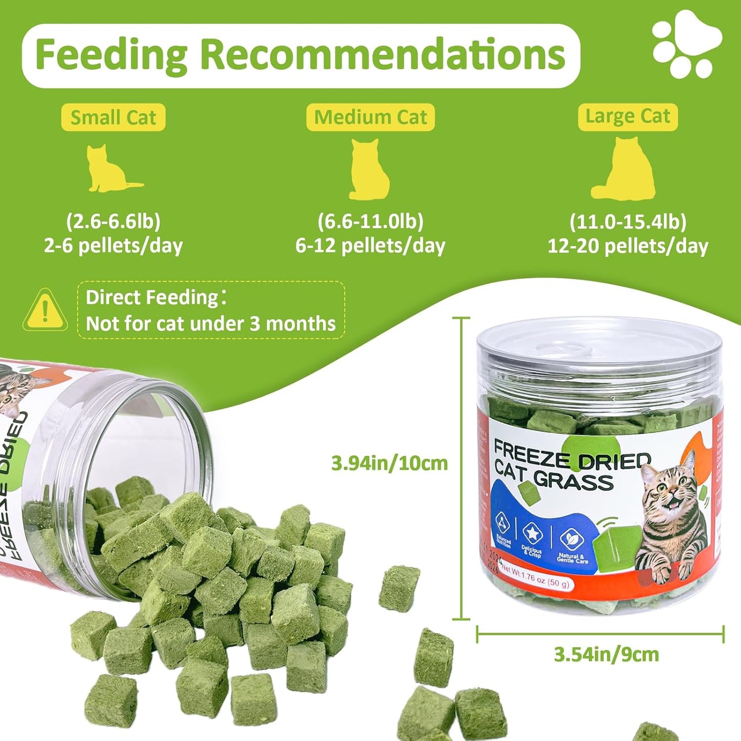 ZHSteveG chicken breast and cat grass formula cubes displayed on a surface