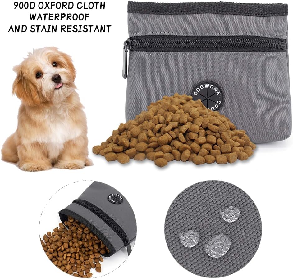 COOWONE dog treat pouch with premium pet training clicker accessory