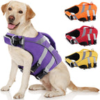 Kuoser Dog Life Jacket with Reflective Stripes, Dog Life Vest for Swimming Boating, Adjustable Pet Lifejackets with High Flotation, Doggie Swimsuit for Small Medium Large Dogs - Image 9