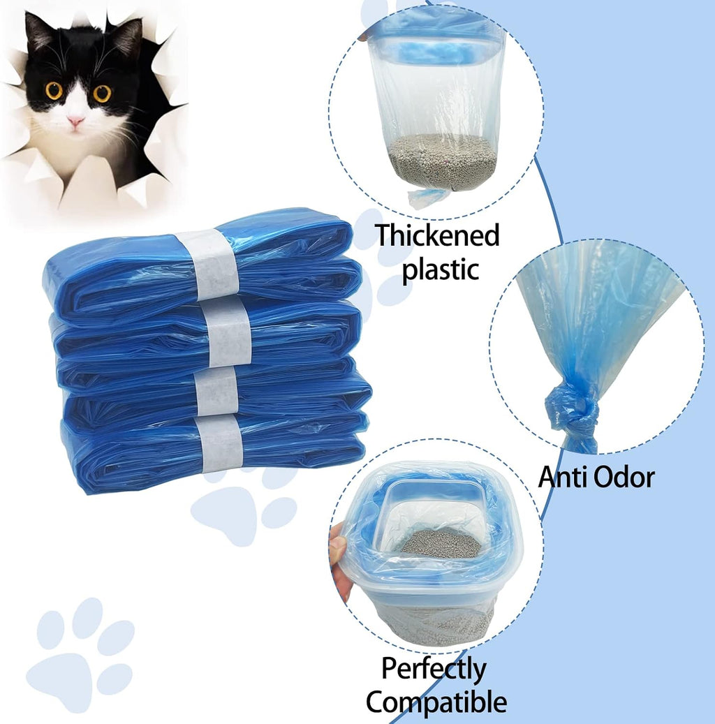 Multi layered cat litter replacement bags showing durable tear resistant material