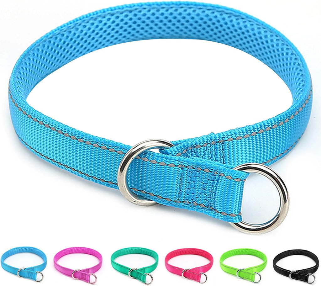 Reflective Slip Dog Collar, Loop Dog Collar for 44-75 lbs Dogs Nylon Collars with Soft Padded for Pet Training- Pink 1" W x 22" L (Fits Neck 15.7"-19.7") - Image 12