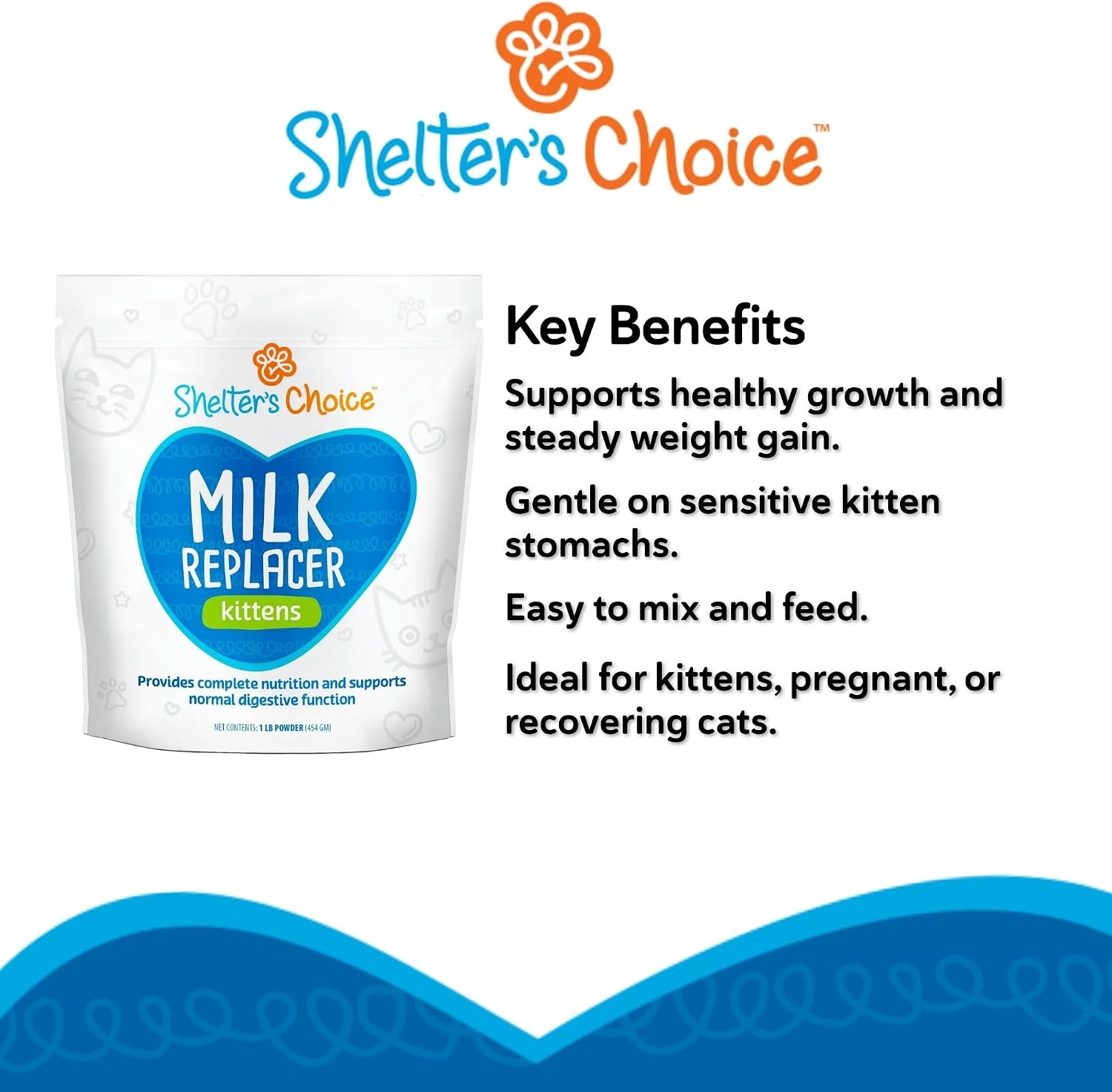 Easy to digest milk replacer for orphaned kittens being prepared in a bottle