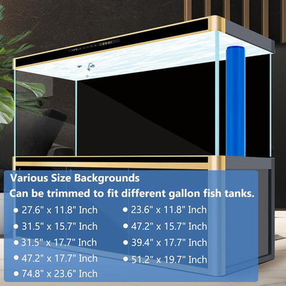 XCNO Fish Tank Wallpaper application process on a glass aquarium