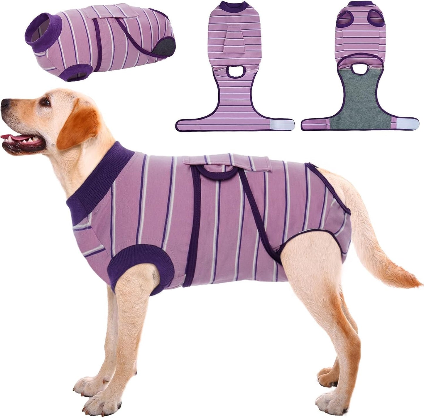 Kuoser Dog Surgery Recovery Suit, Soft Breathable Dog Recovery Suit for Female Spay Male Nueuter, Anti Licking Puppy Onesie Pet Surgical Suit for Dogs Abdominal Wounds Skin Disease, Dinosaur XL - Image 15