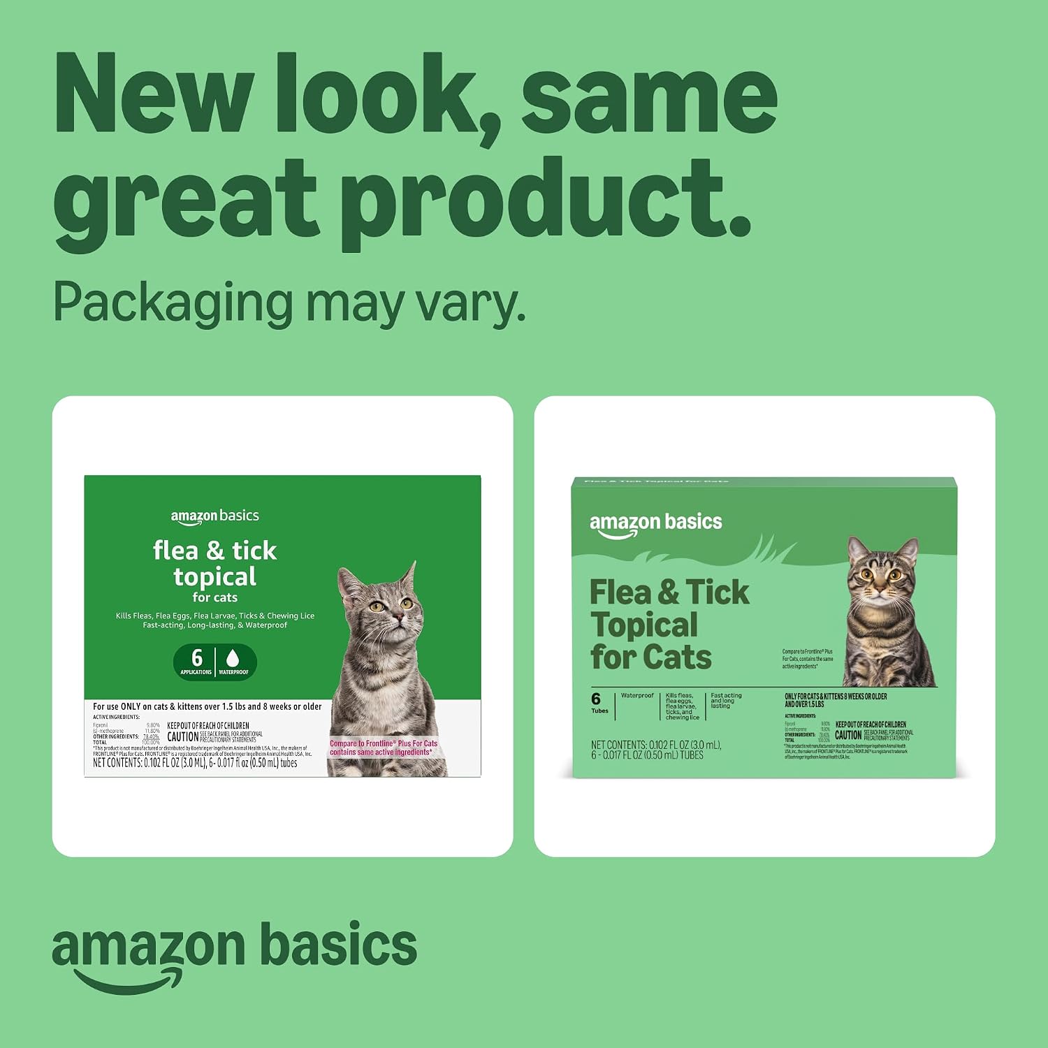 Squeeze on flea and tick prevention tubes for cats over one point five pounds