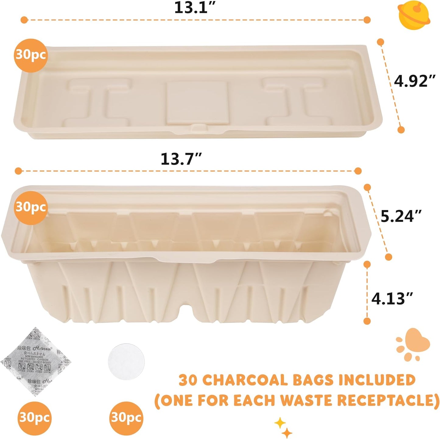 Viotiin waste trays compatible with Nature's Miracle and Littermaid
