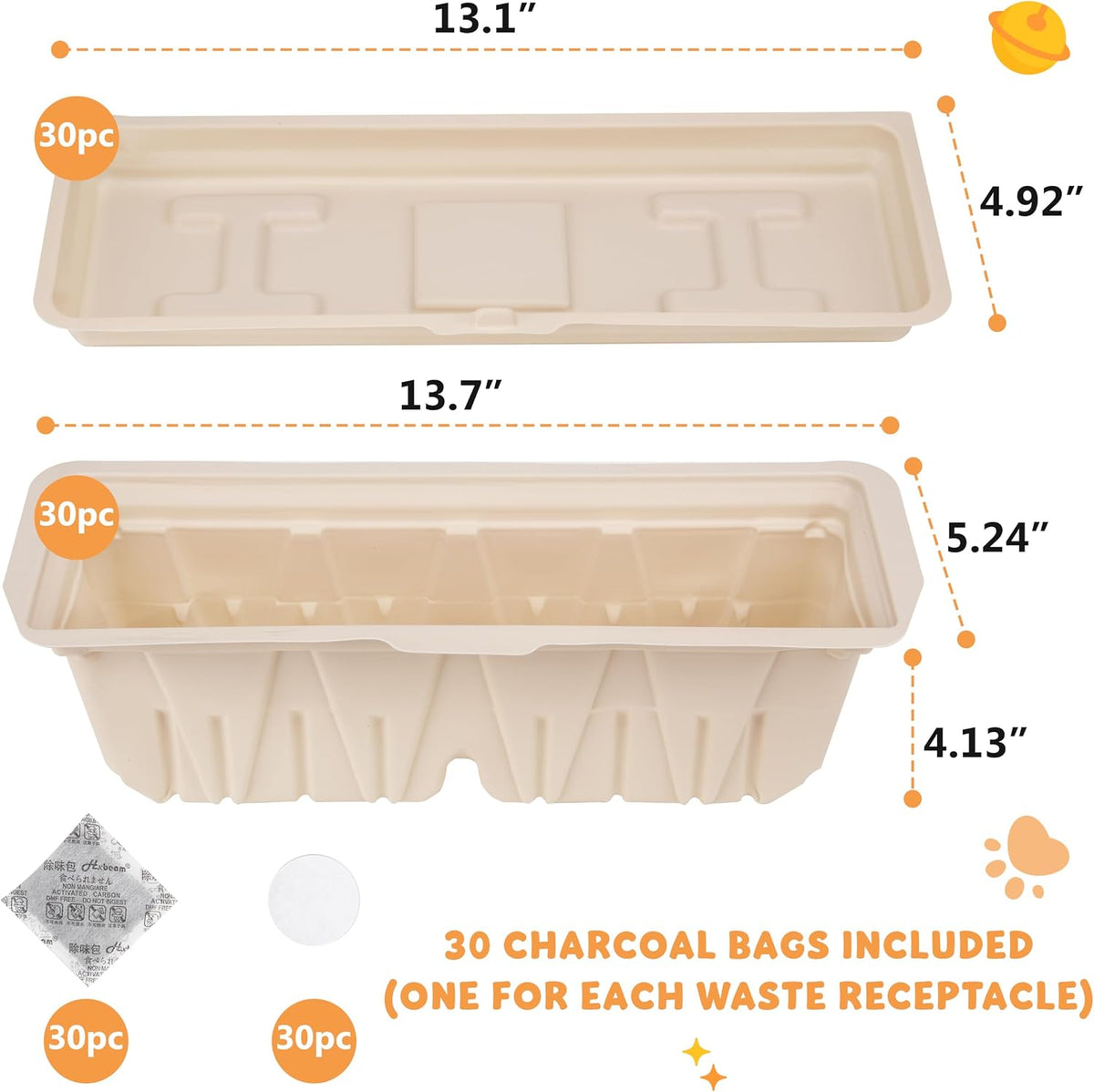 Viotiin waste trays compatible with Nature's Miracle and Littermaid