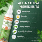 Puyrzoe natural soothing spray packaging for dogs and cats experiencing scooting.
