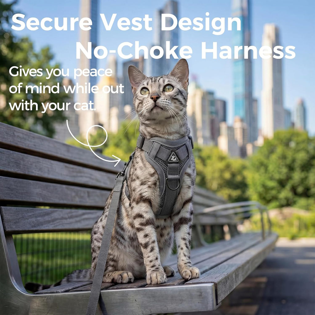Extra large emotional support cat harness with quick release buckles