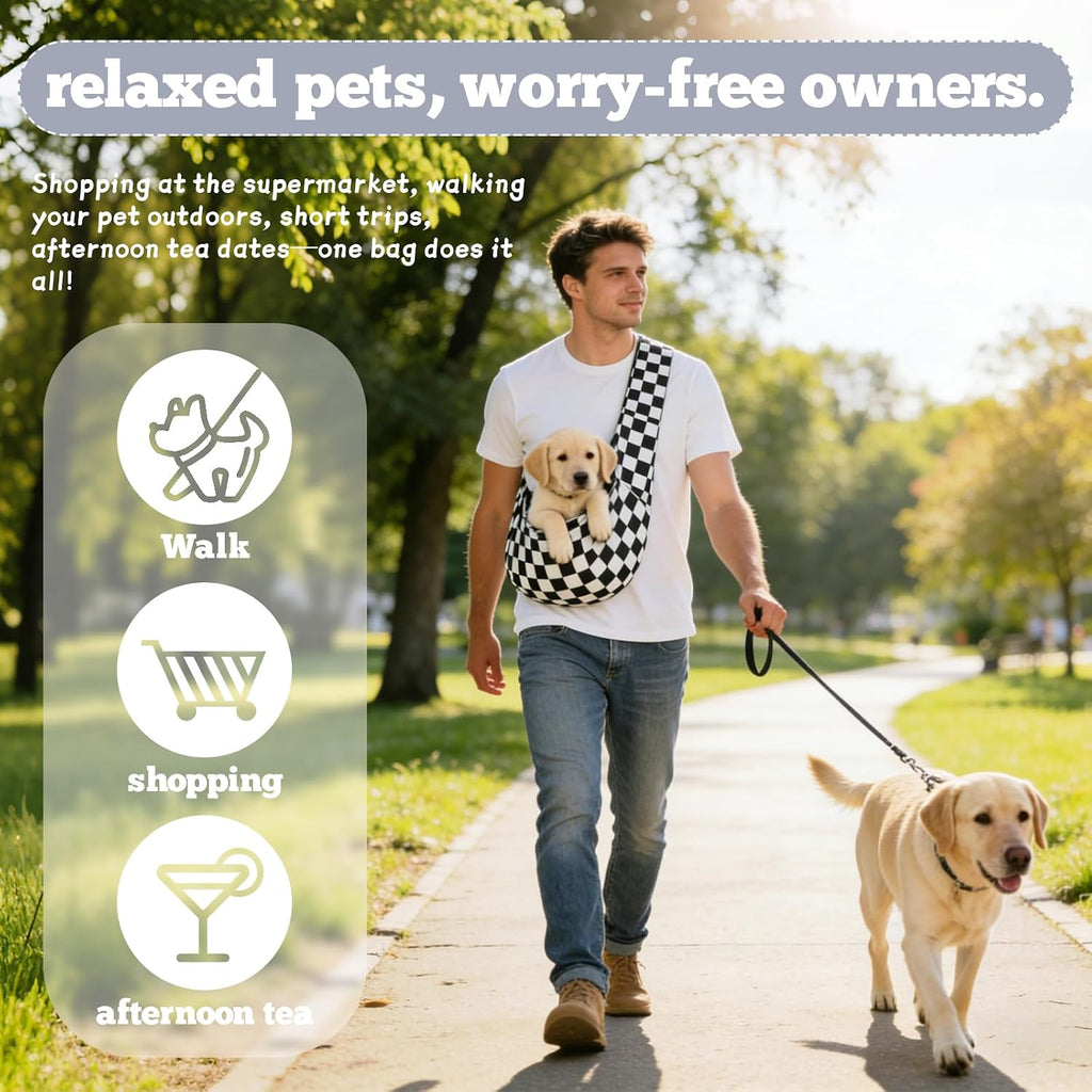 Breathable fabric texture of the pet sling carrier