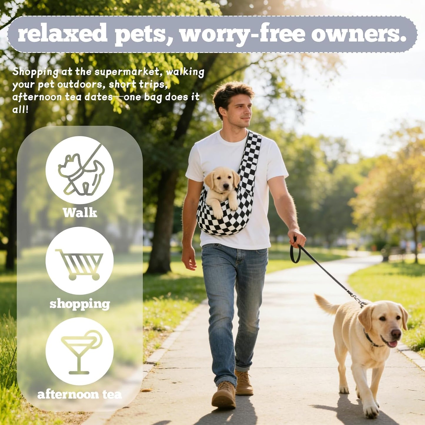 Breathable fabric texture of the pet sling carrier