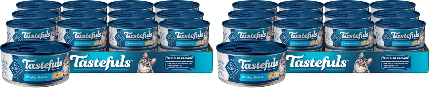 Blue Buffalo Tastefuls Wet Cat Food Pat Variety Pack (Chicken, Turkey & Chicken, Ocean Fish & Tuna) for Adult Cats, Made with Natural Ingredients, 5.5-oz. Each (24 Cans) - Image 14