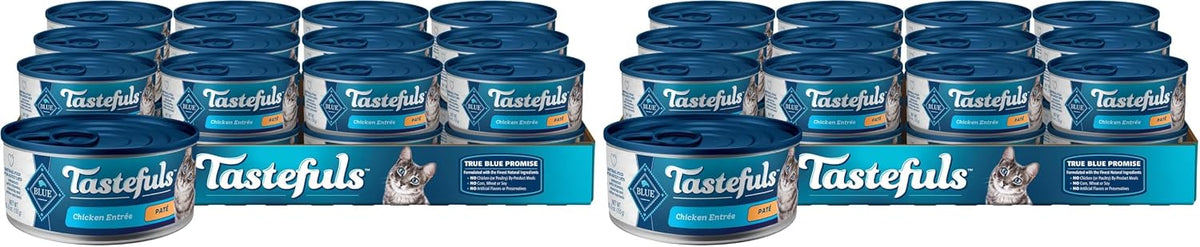 Blue Buffalo Tastefuls Wet Cat Food Pat Variety Pack (Chicken, Turkey & Chicken, Ocean Fish & Tuna) for Adult Cats, Made with Natural Ingredients, 5.5-oz. Each (24 Cans) - Image 14
