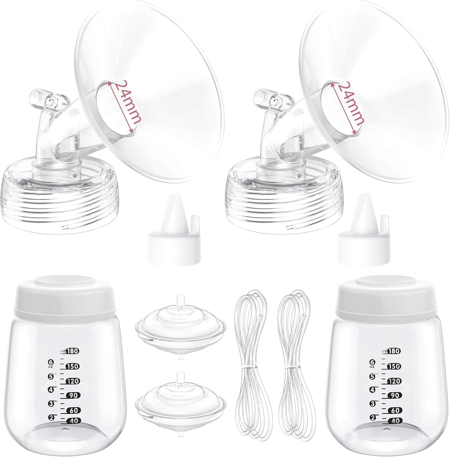 MilkFlow replacement parts kit for Spectra breast pumps front view