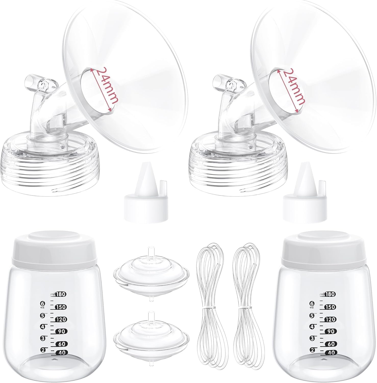 MilkFlow replacement parts kit for Spectra breast pumps front view