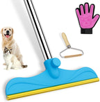 Eaersan 3-in-1 carpet rake and pet hair remover full assembly