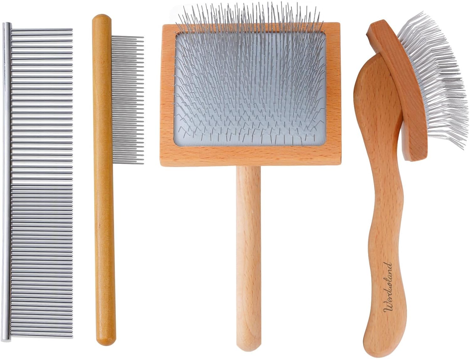 Werduoland curved 140 degree grooming brush head with rounded protective tips