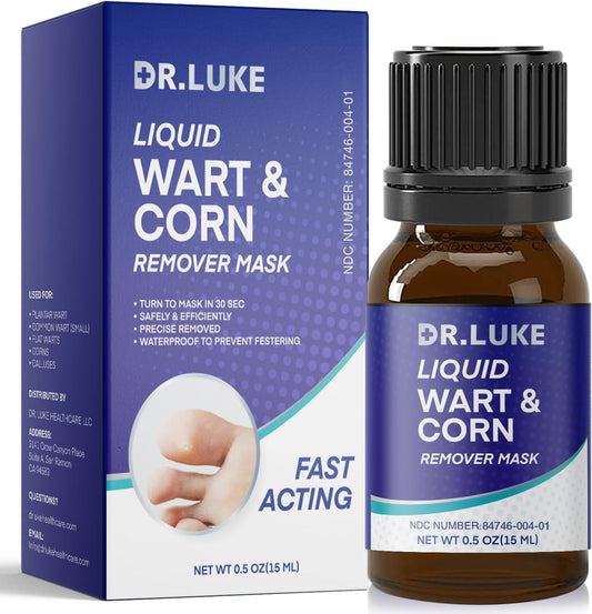 Dr. Luke Plantar Wart and Corn Remover 0.5 ounce bottle and packaging front view