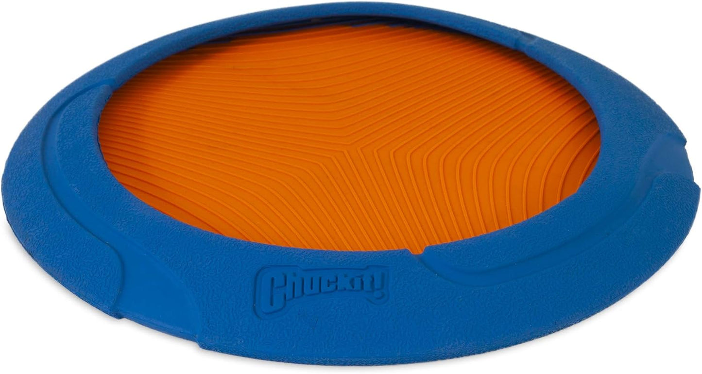 Top down view of the aerodynamic Chuckit! Ultra Flight fetch toy