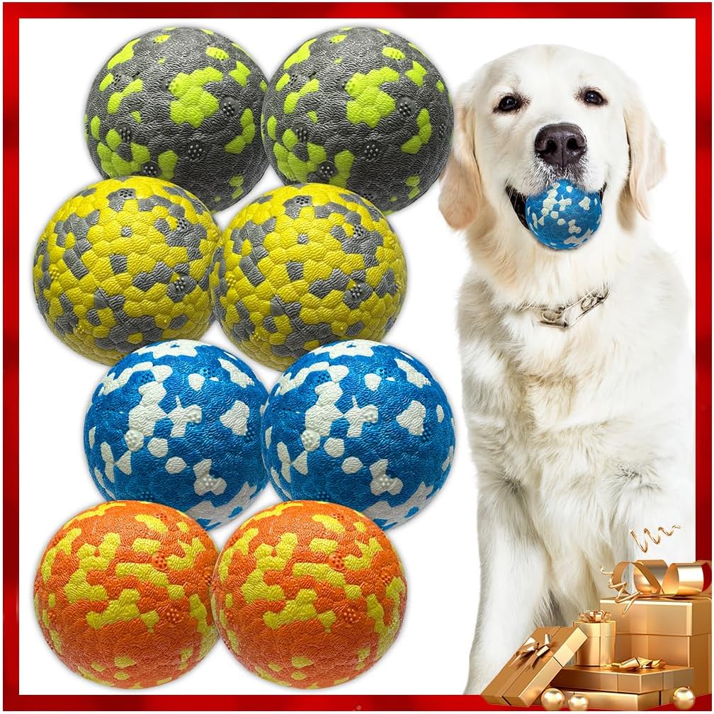 Mankoda Durable Dog Balls for Aggressive Chewers, 3'' ETPU Indestructible Rubber Floating Fetch Toys, Interactive Teething Chew Balls for Small Medium Large Dogs (3 Pack) - Image 14
