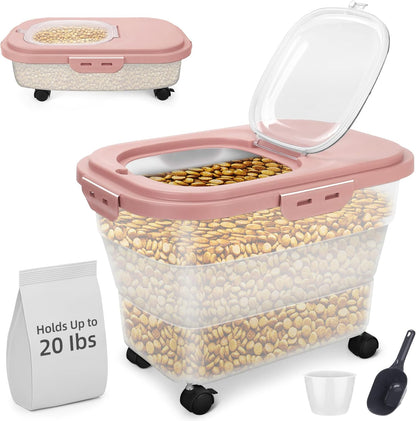 Yecercan storage bin used for dry rice in a kitchen