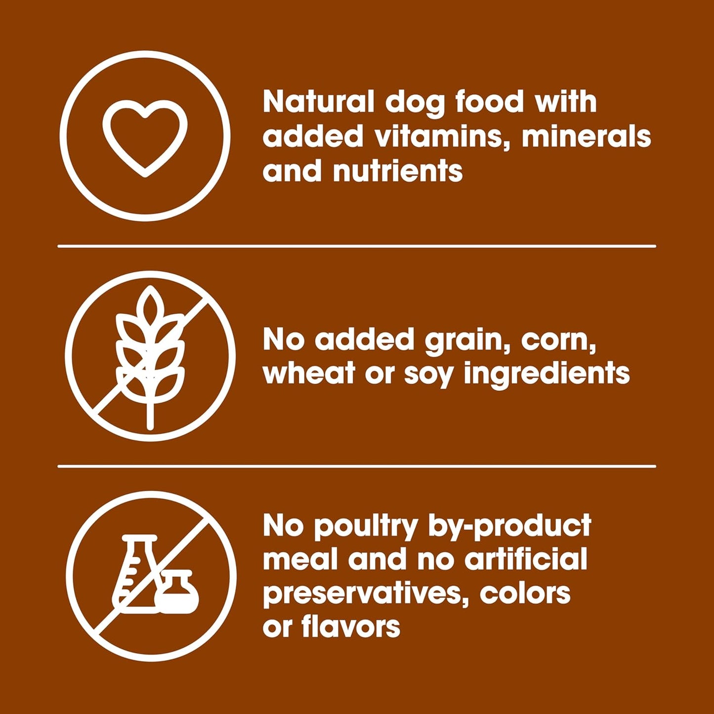 Nature's Recipe real chicken first ingredient wet dog food packaging details.