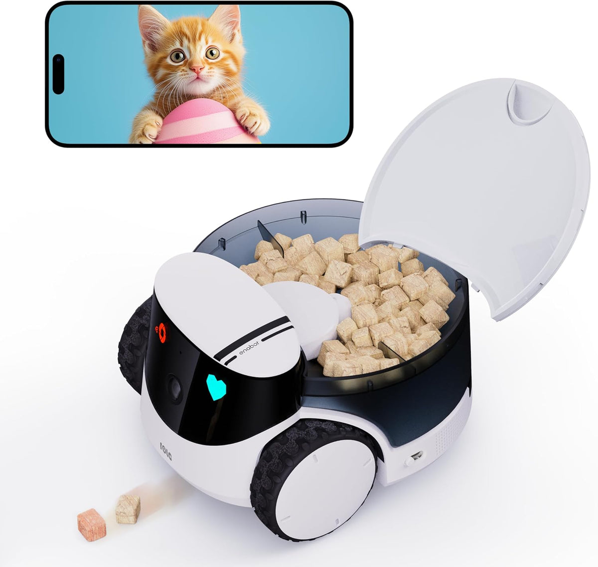 Enabot Ebo Rola Petpal mobile robot front view