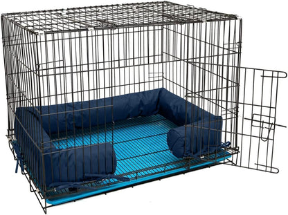 Happy Howls Dog Crate Bumper - Dog Cage- Waterproof 1100D Fabric - with Reinforced Ties & Durable Zippers - Fits Front or Side Door Puppy Kennels - Removable Cover (Black, 42.0" L x 28.0" W) - Image 10