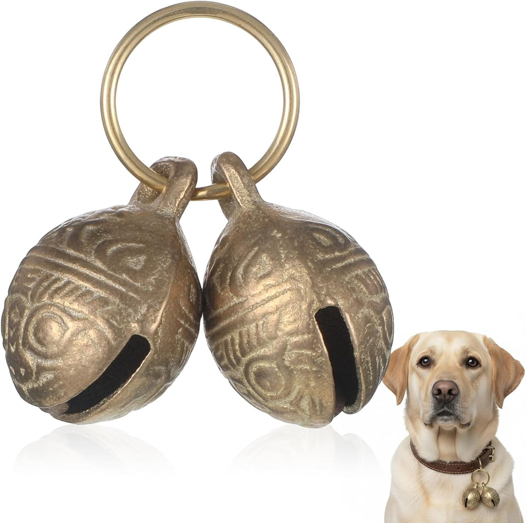 FdcLixuvol large copper dog collar bells set front view
