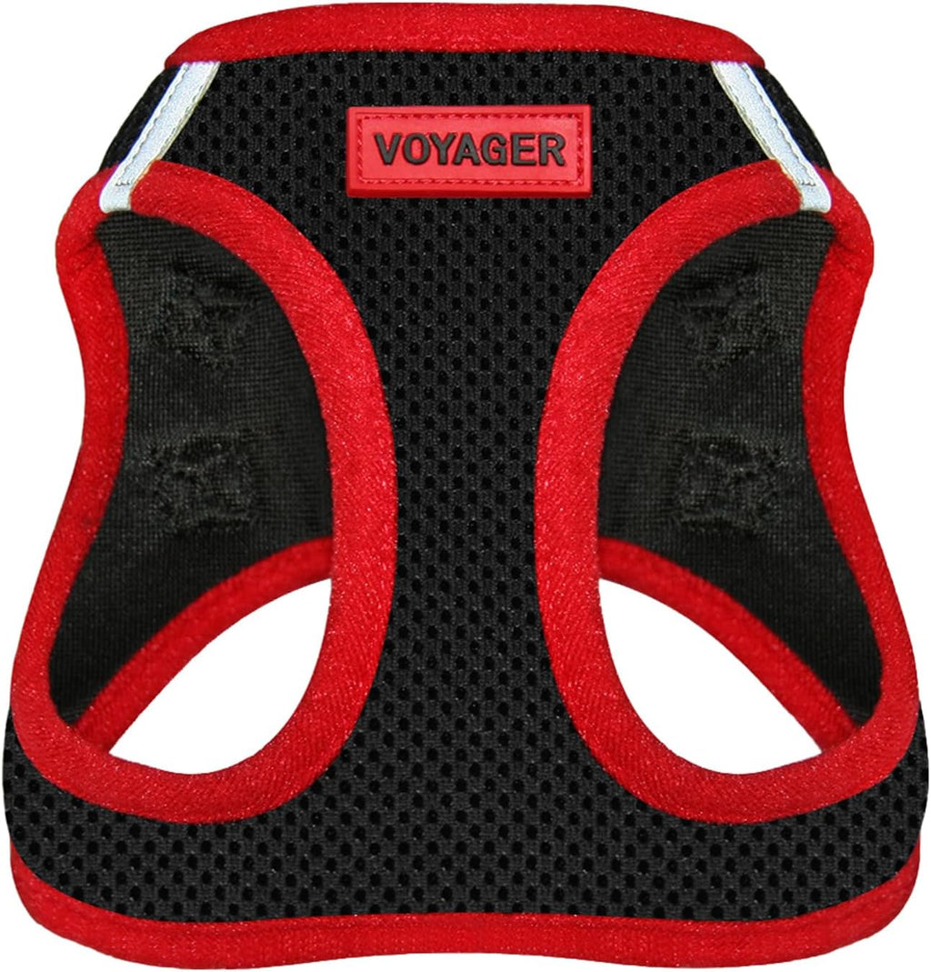 Best Pet Supplies - All Weather Mesh / Plush, Reflective, No Pull Harness for Small, Medium Dogs, Cats - Secure with Hook & Loop Fastener, Buckle, Double D-Rings - Black/Black Trim, S - Image 14