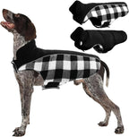 Kuoser Dog Winter Coat, Reversible Waterproof Dog Jacket with Reflective Strip, Warm Dogs Fleece Vest Adjustable Doggy Cold Weather Clothes Plaid Christmas Outfit Pet Apparel for Small Dogs, Black XS - Image 15