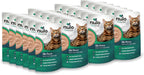 Grain free hydration rich yellowfin tuna and shrimp wet food pouch for picky cats