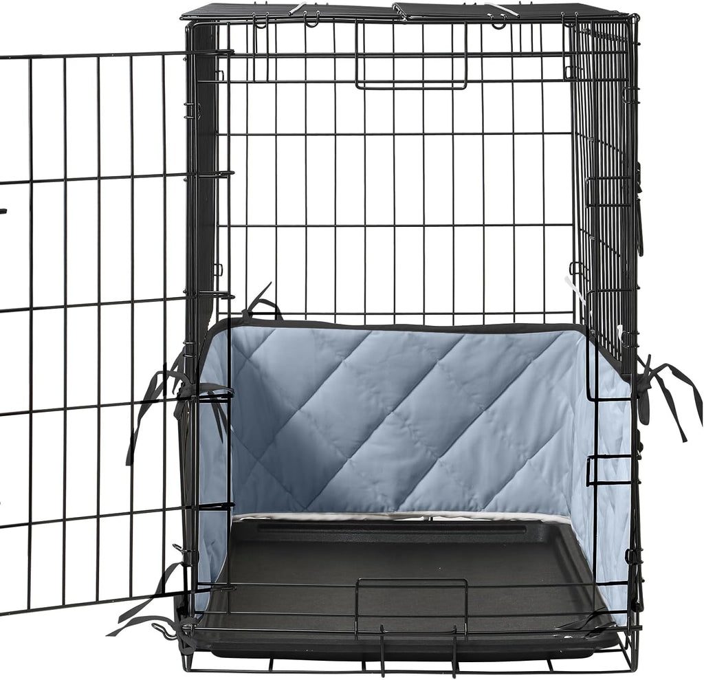 View showing durable ties attached to metal crate bars