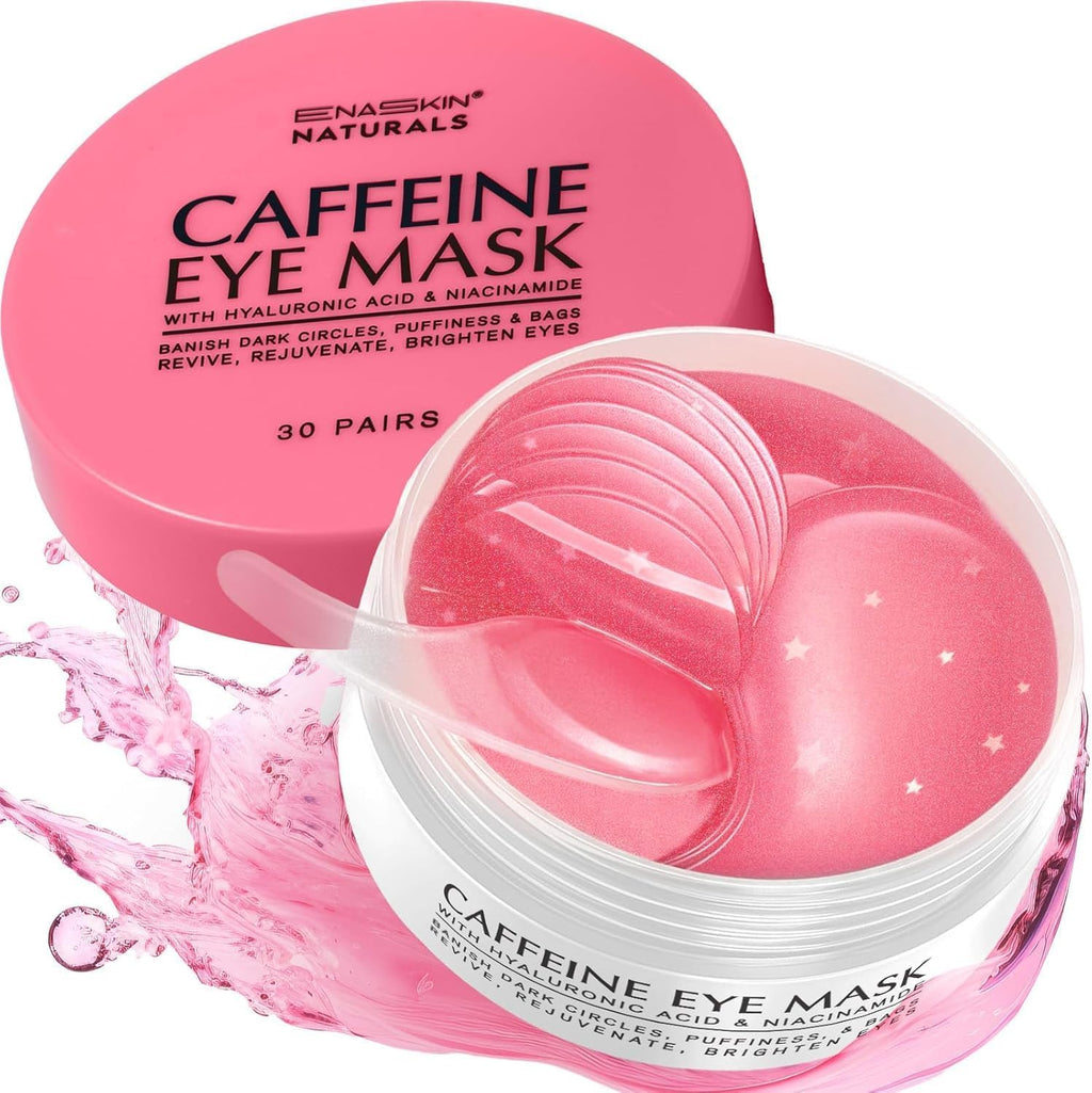Enaskin Naturals caffeine under eye patches front view packaging